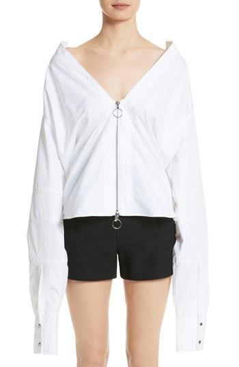 Women's Marine Serre Zip Front Cotton Blouse