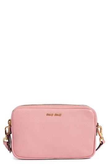 Miu Miu Madras Goatskin Leather Crossbody Bag -