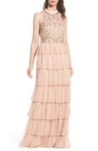 Women's Adrianna Papell Embellished Tiered Maxi Dress - Pink