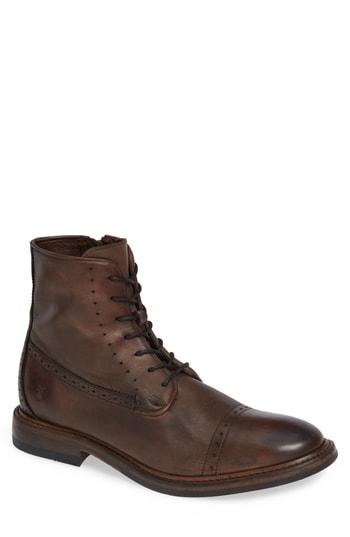 Men's Frye Murray Cap Toe Boot M - Brown
