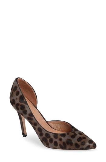 Women's Halogen Autumn Genuine Calf Hair Pump M - Brown
