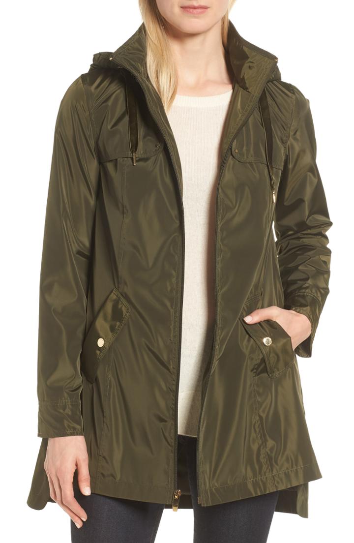 Women's Via Spiga Velvet Pull Packable Raincoat