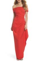 Women's Vince Camuto Off The Shoulder Crepe Gown - Red
