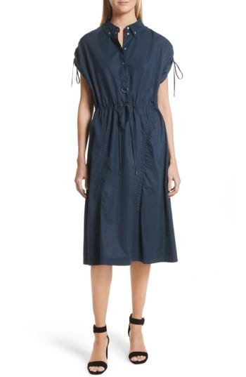 Women's Grey Jason Wu Cotton Poplin Dress - Blue