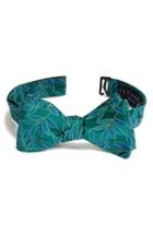 Men's Ted Baker London Floral Silk Bow Tie, Size - Green