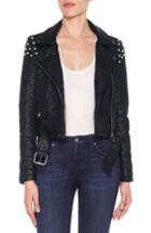 Women's Joe's Taylor Embellished Faux Leather Moto Jacket - Black