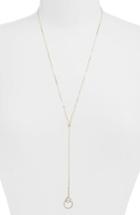 Women's Nordstrom Pave Circle Lariat Necklace