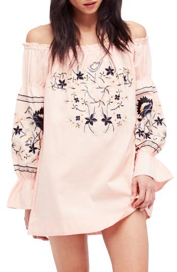 Women's Free People Fleur Du Jour Shift Dress - Pink
