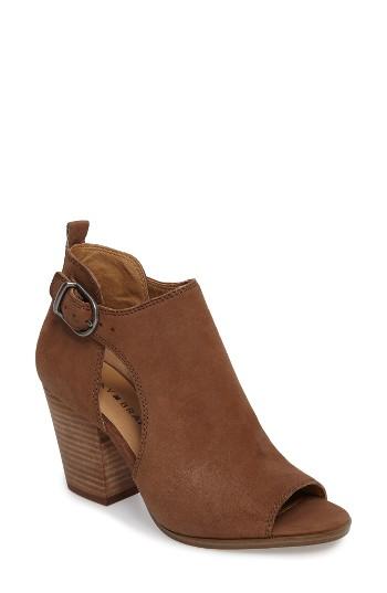 Women's Lucky Brand Oona Open Side Bootie .5 M - Brown