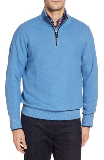 Men's Tailorbyrd Killona Tipped Quarter Zip Sweater