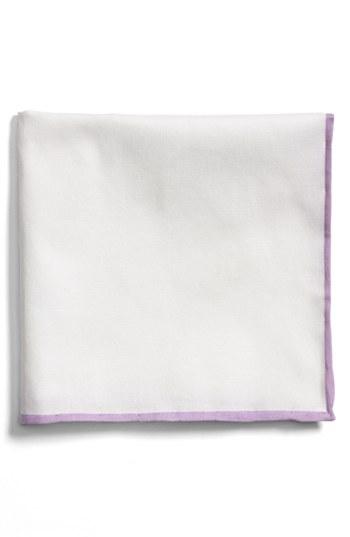 Men's 1901 Cotton Pocket Square, Size - Pink