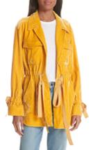 Women's Cinq A Sept Mathieu Velvet Jacket - Yellow