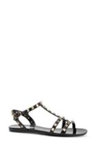 Women's Valentino Garavani Rockstud T-strap Sandal Us / 40eu - Black