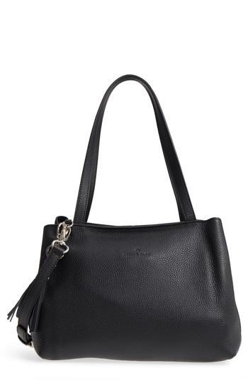 Celine Dion Mezzo Leather Satchel - Black