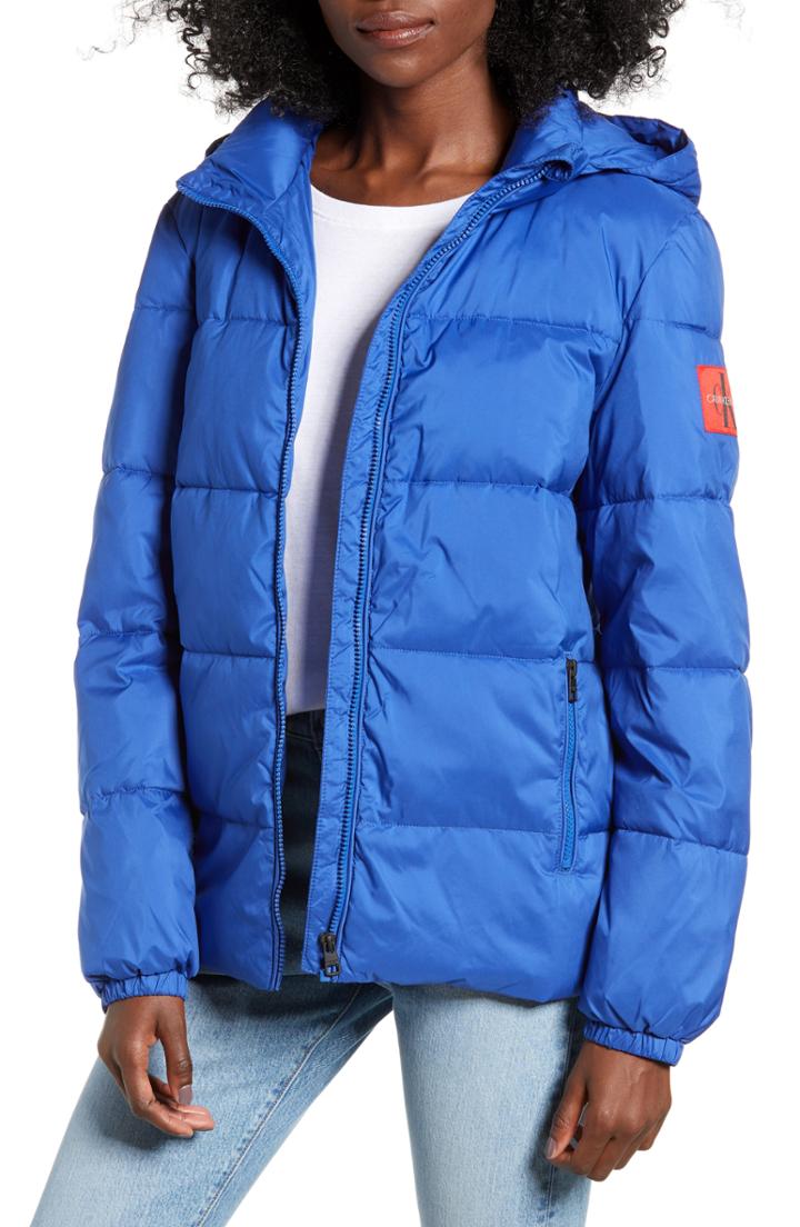 Women's Calvin Klein Jeans Onisol Puffer Jacket - Blue
