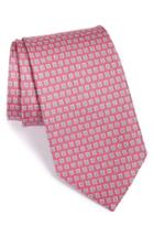 Men's Salvatore Ferragamo Gancini Print Silk Tie, Size - Red