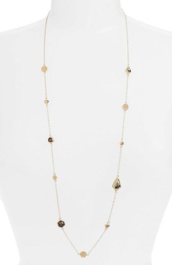 Women's Anna Beck Grey Sapphire & Pyrite Long Station Necklace