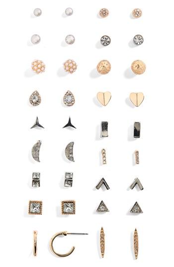Women's Bp. 18-pack Imitation Pearl & Crystal Stud Earrings