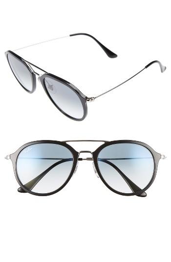 Women's Ray-ban 53mm Aviator Sunglasses - Black/ Silver