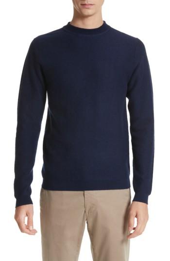 Men's Norse Projects Matti Brushed Wool & Cashmere Sweater - Blue