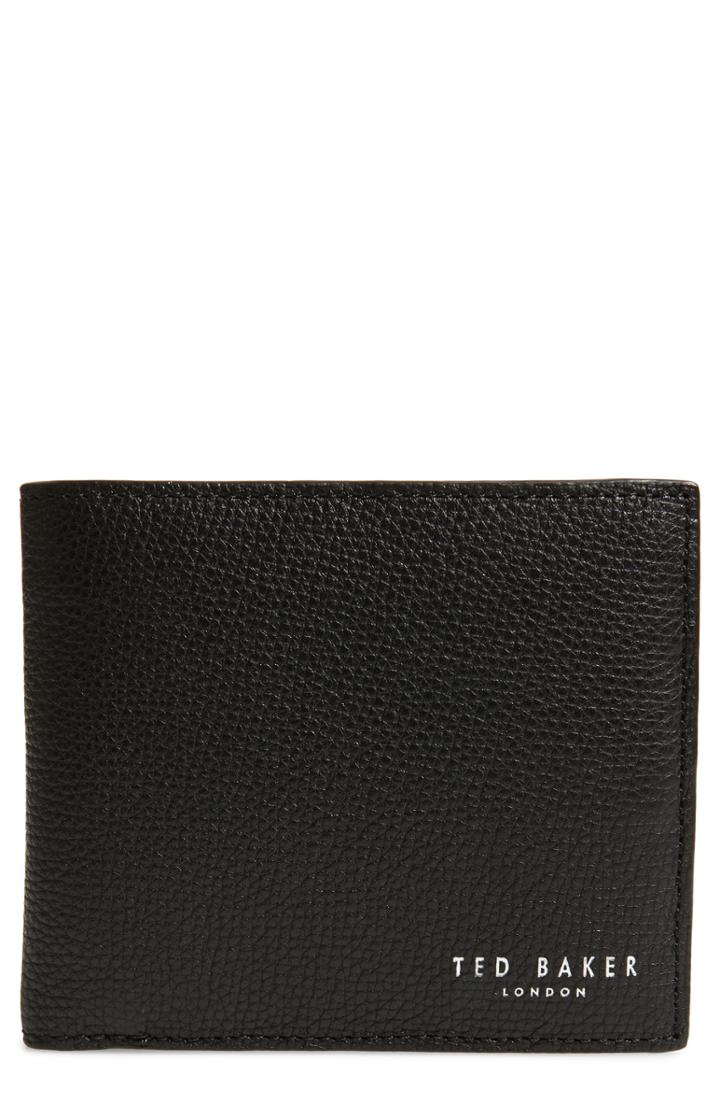 Men's Ted Baker London Print Leather Bifold Wallet -
