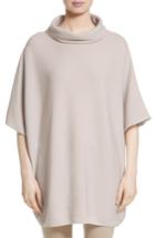 Women's St. John Collection Links Knit Wool Cocoon Tunic Sweater, Size - Beige