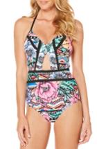 Women's Laundry By Shelli Segal Laguna Flora One-piece Swimsuit