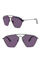 Women's Smoke X Mirrors Geo Iii 56mm Sunglasses - Matte Black