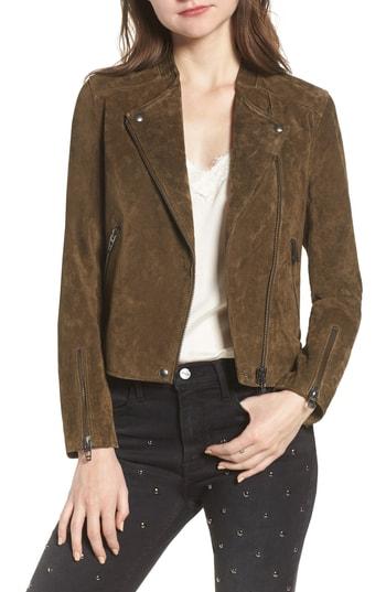 Women's Blanknyc No Limit Suede Moto Jacket - Green