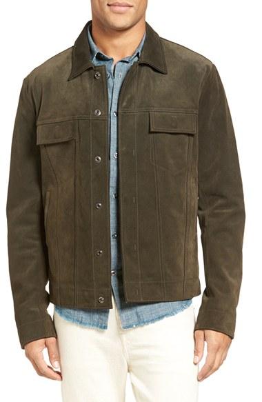 Men's Vince Suede Trucker Jacket