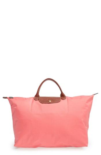 Longchamp 'le Pliage' Overnighter - Purple