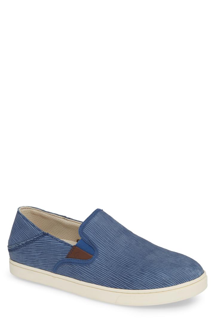 Men's Olukai Kahu Kai Collapsible Slip-on Sneaker .5 M - Blue