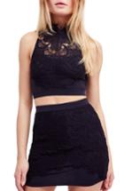 Women's Free People Sabina Crop Top & Skirt - Black