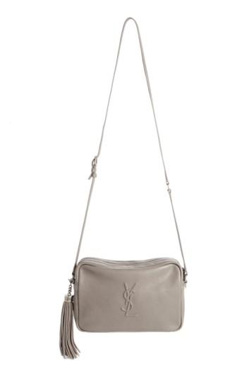 Saint Laurent Small Mono Leather Camera Bag - Grey