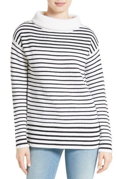 Women's Atm Anthony Thomas Melillo Stripe Turtleneck Sweater