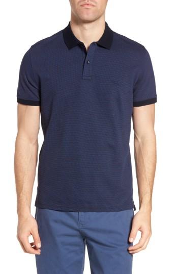 Men's Rodd & Gunn Colchester Sports Fit Twill Collar Cotton Polo, Size - Blue