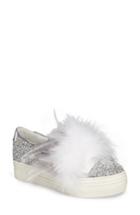 Women's Here / Now Kate Feathered Slip-on Sneaker M - Grey