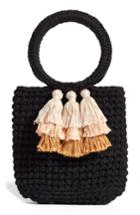 Binge Knitting Mini Bondi Tassel Tote - Black