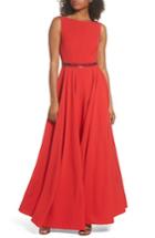 Women's Mac Duggal Beaded Waist Gown - Red