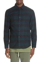 Men's John Elliott Plaid Flannel Shirt - Blue