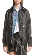 Women's Saint Laurent Embellished Lambskin Leather Jacket