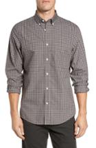 Men's Nordstrom Men's Shop Smartcare(tm) Regular Fit Plaid Sport Shirt, Size - Grey