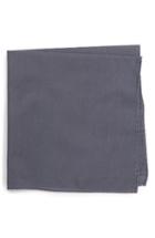 Men's Nordstrom Men's Shop Solid Cotton & Silk Pocket Square, Size - Grey