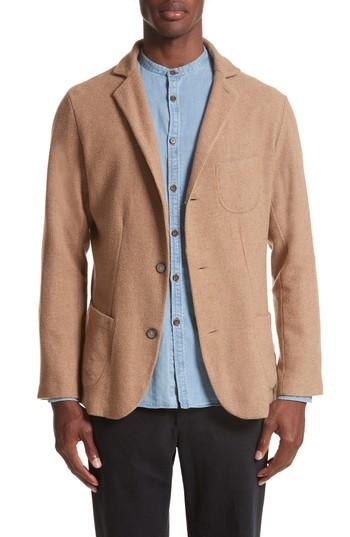 Men's Eidos Napoli Nicola Camel Knit Wool Blazer