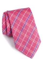 Men's David Donahue Plaid Linen & Silk Tie