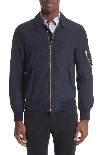 Men's Burberry Drewsby Seersucker Bomber Jeacket
