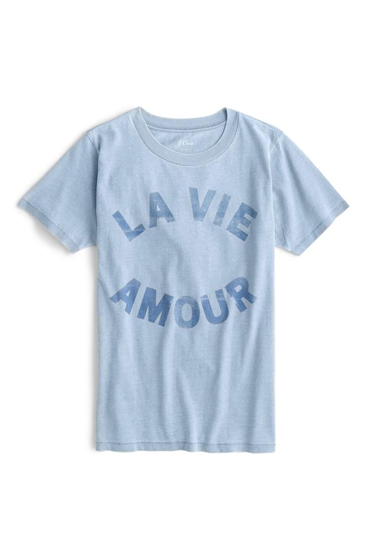 Women's J.crew La Vie Amour Tee, Size - Blue