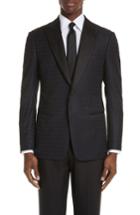 Men's Emporio Armani G-line Trim Fit Wool Dinner Jacket Us / 50 Eur - Blue