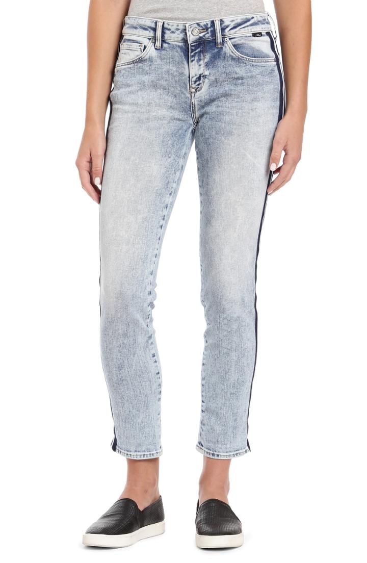 Women's Mavi Jeans Ada Side Stripe Ankle Boyfriend Jeans X 29 - Blue