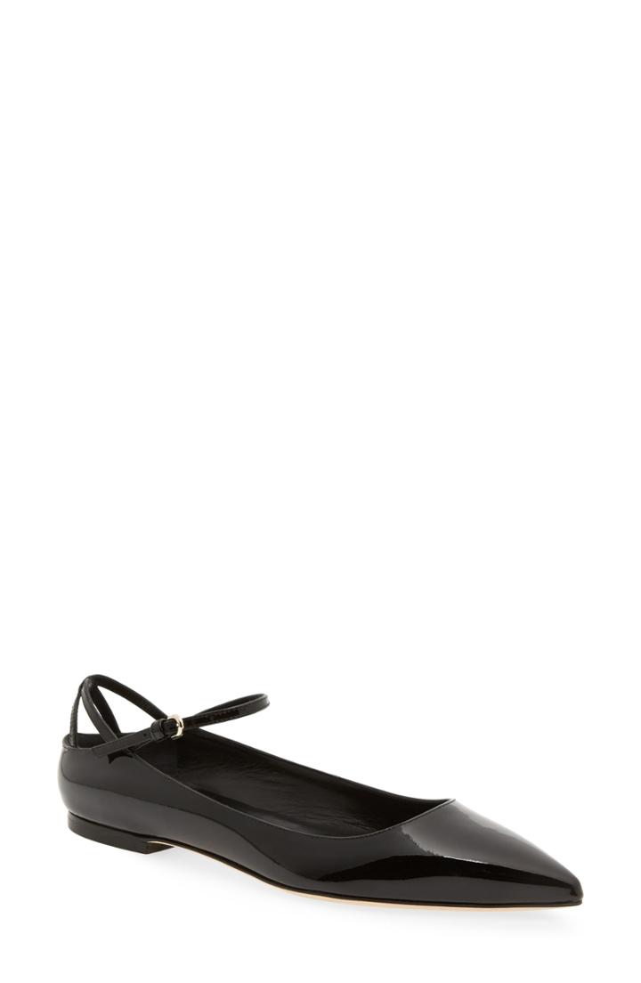 Women's Brian Atwood Astrid Ankle Strap Flat Us / 37eu - Black